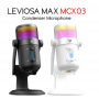 Fantech LEVIOSA MAX MCX03 Professional RGB Condenser Microphone, Noise Reduction, Pure Precision, USB-C Interface