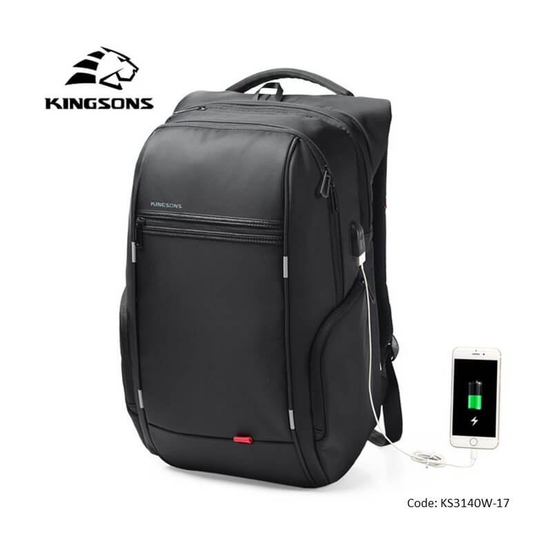 Kingsons Multifunction 15 inch Laptop Backpacks with Powerbank