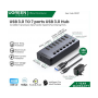 UgreenUsb 3.0 To 7 Ports Usb 3.0 Hub, 4 Fast Charging Ports Supplied (Data Transfer Up To 5 Gbps) 90307
