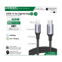 Ugreen Mfi, Apple Certified Cable Usb-C To Lightning Nylon Braided & Aluminum Body 1M 70523