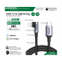 Ugreen Cable Mfi, Apple Certified Usb-C To Angled Lightning Nylon Braided & Aluminum Body Us305