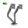 Kaloc Stand Ds200-2/B Dual Desk Monitor Arm, Adjustable Gas Spring & Support Max 30 Inch
